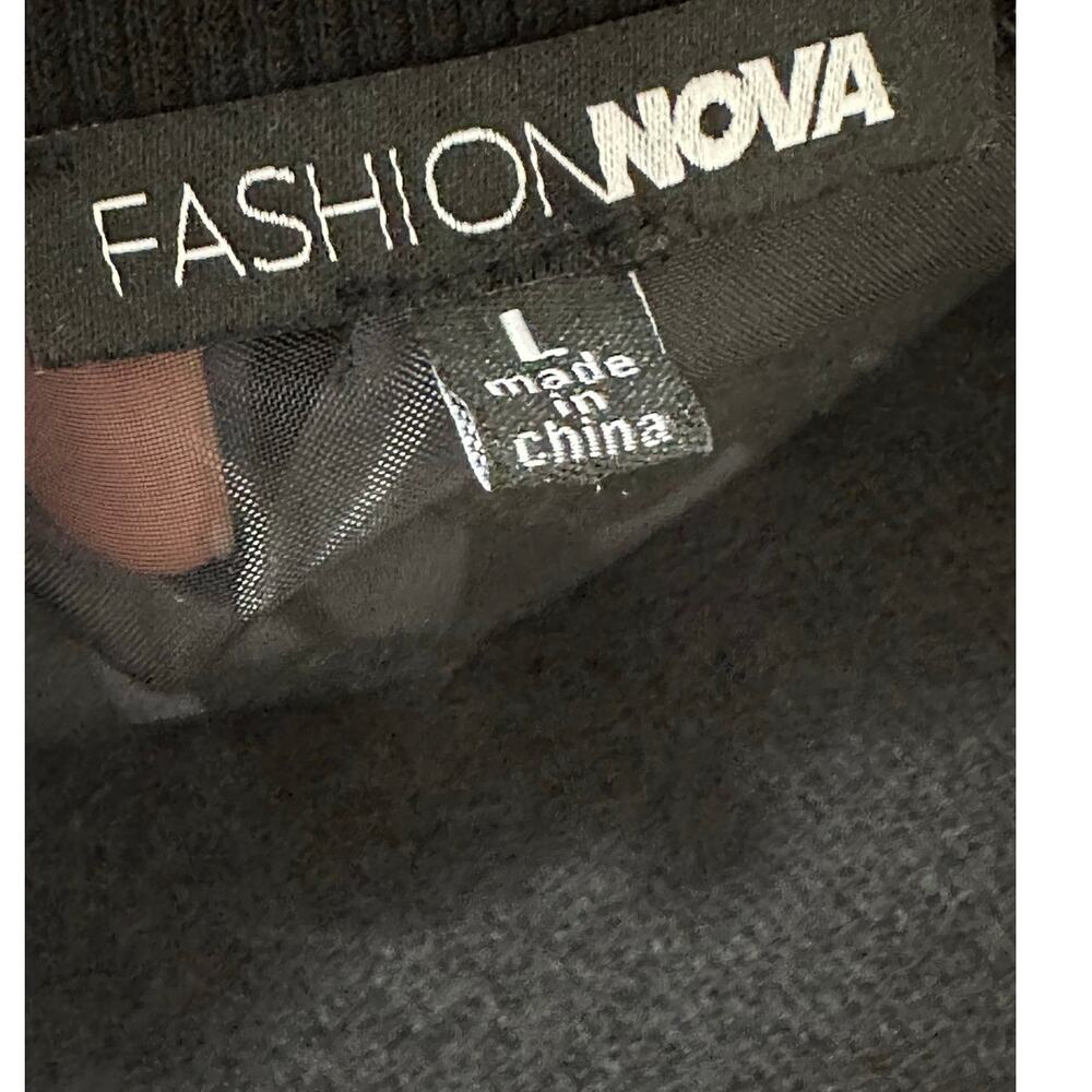 Fashion Nova black bucket list sweatshirt size Large - Picture 3 of 13